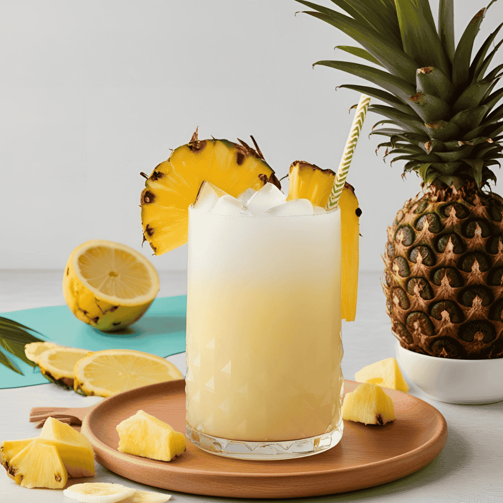 Pina Colada (Pineapple Juice, Coconut Syrup, Milk, Ice)
