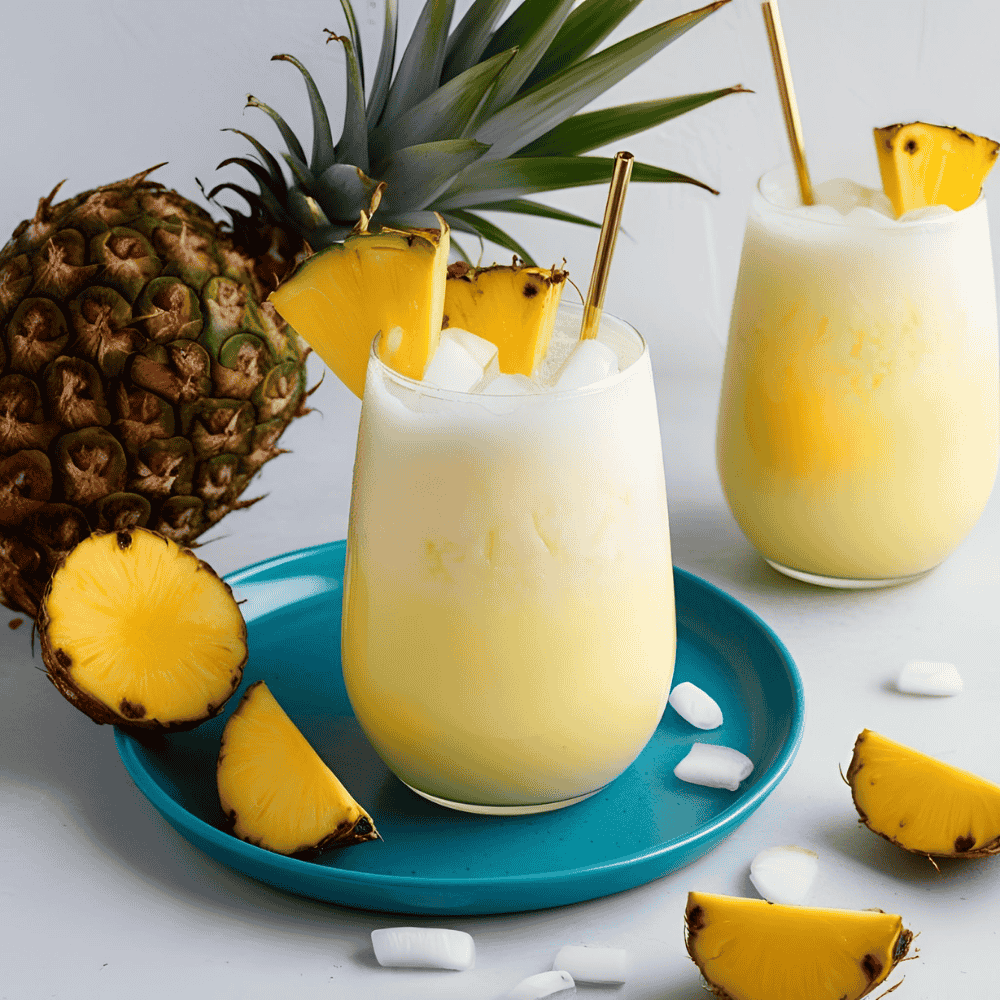 Pina Colada (Pineapple Juice, Coconut Syrup, Milk, Ice)