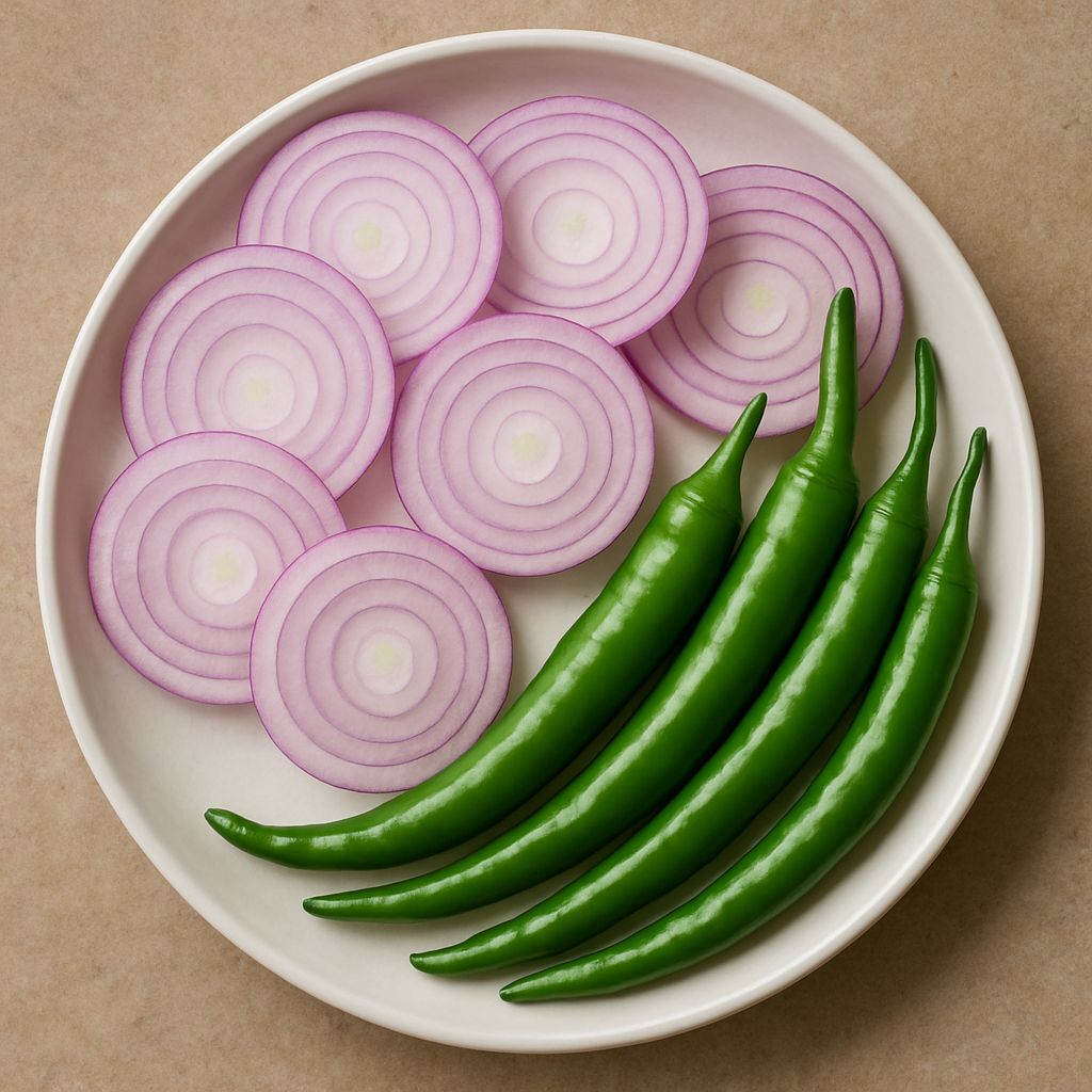 Onion & Green Chilly